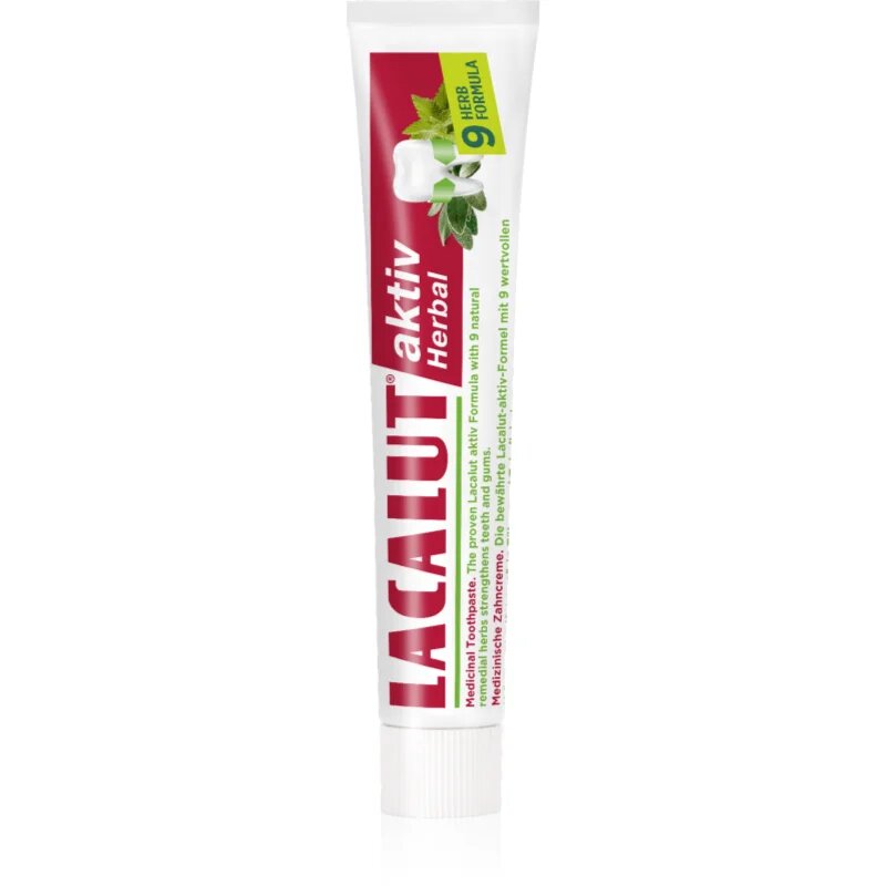 Lacalut Aktiv Herbal zobna pasta za krepitev zob in dlesni 75 ml