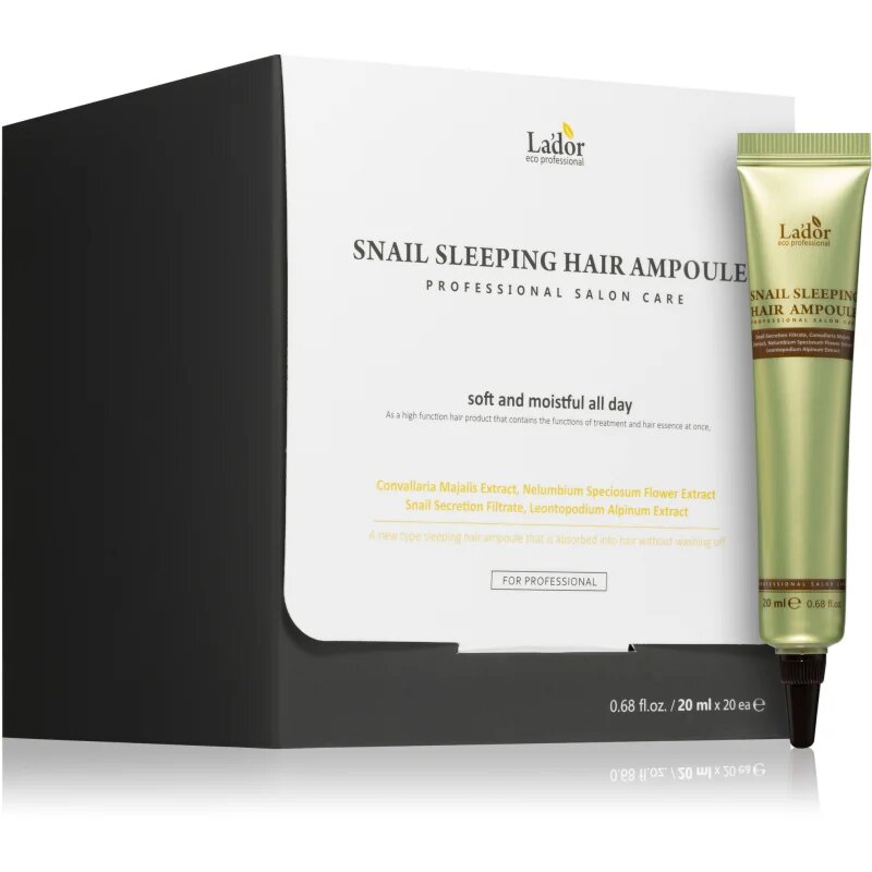La'dor Snail Sleeping Hair Ampoule nočne ampule za zdrave in lepe lase 20x20 ml