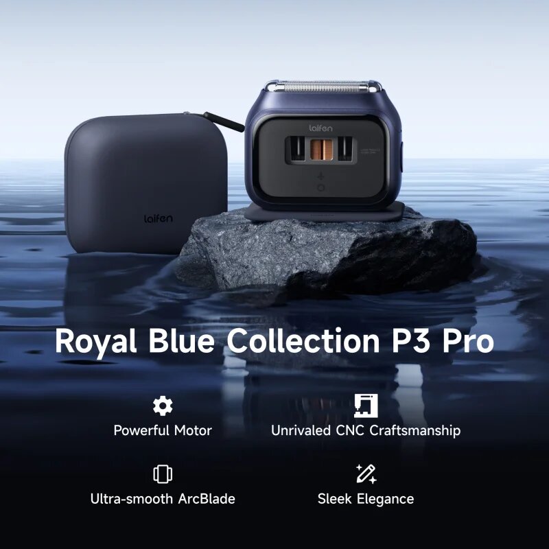 Laifen P3 Pro električni brivnik darilni set Dark Blue 1 kos