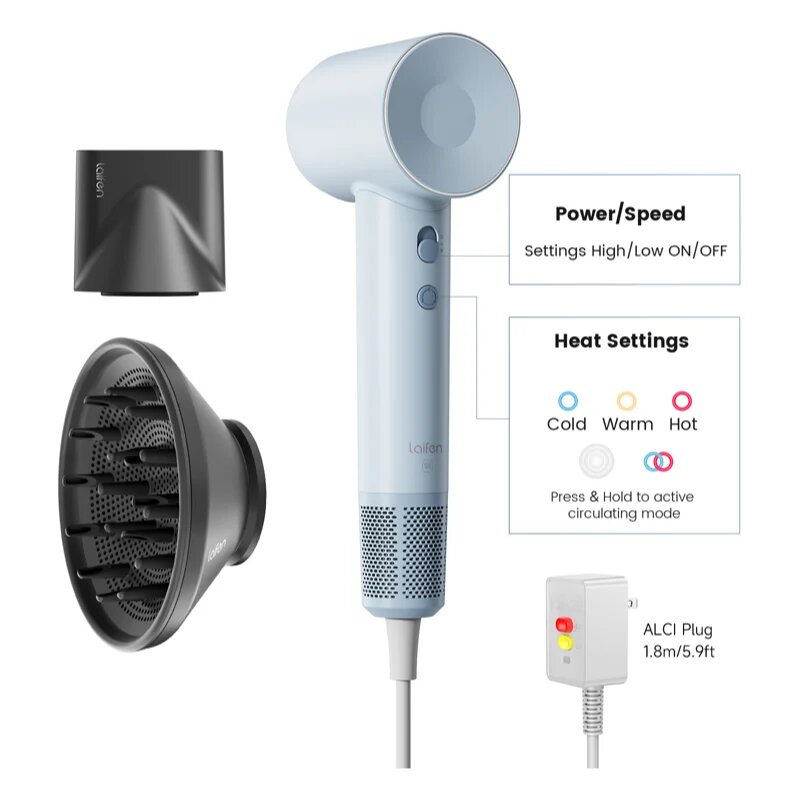 Laifen SWIFT SE Special sušilnik za lase Light Blue 1 kos