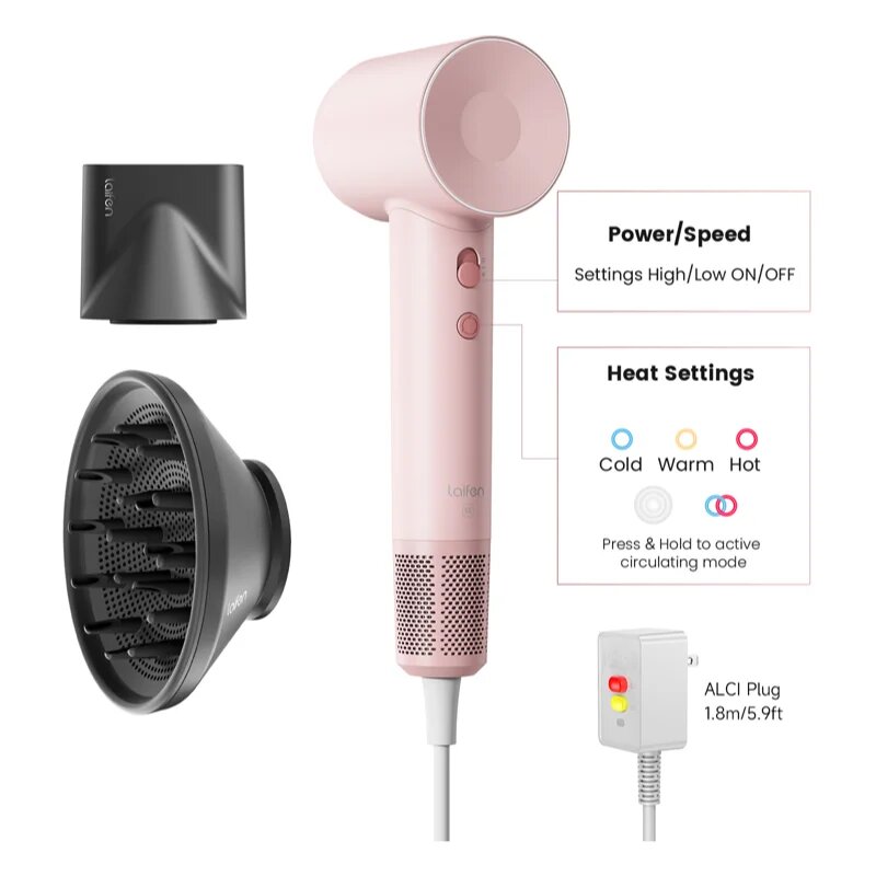 Laifen SWIFT SE Special sušilnik za lase Light Pink 1 kos