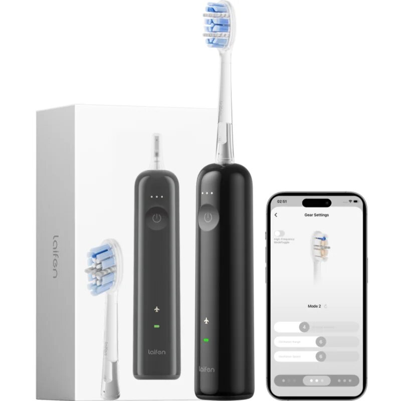 Laifen Wave Pro LFTB02-P ABS sonična zobna ščetka black 1 kos