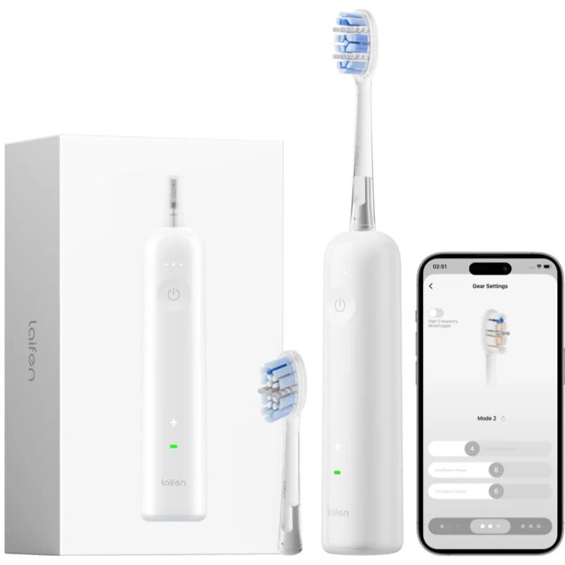 Laifen Wave Pro LFTB02-P ABS sonična zobna ščetka white 1 kos