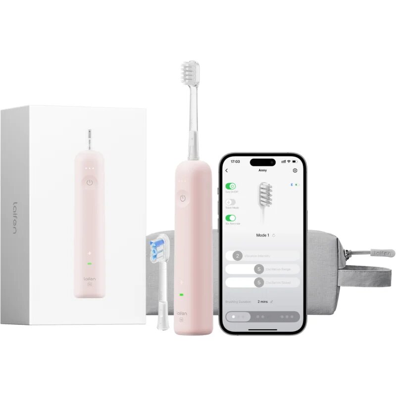 Laifen Wave Special električna zobna ščetka + 2 nadomestni glavi Pink 1 kos