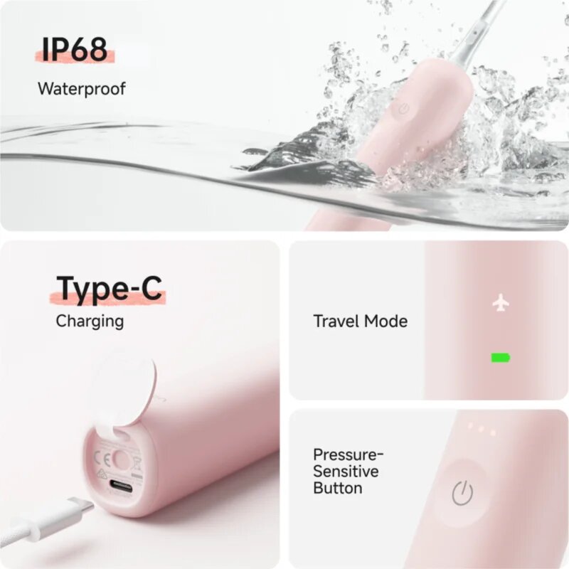 Laifen Wave Special električna zobna ščetka + 2 nadomestni glavi Pink 1 kos