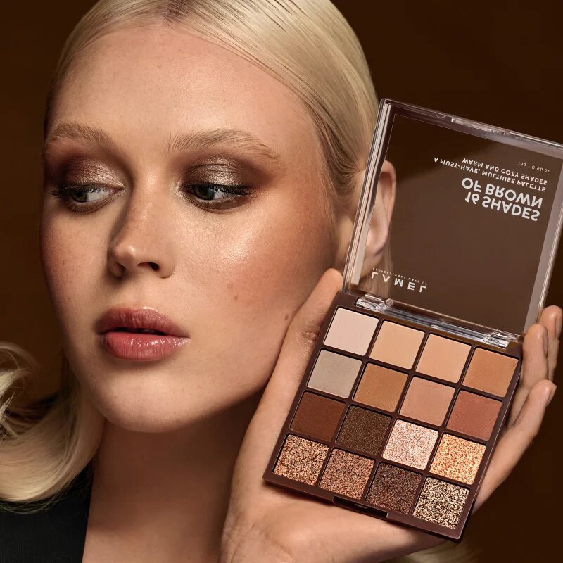LAMEL 16 Shades Of Brown paleta senčil za oči 16 g