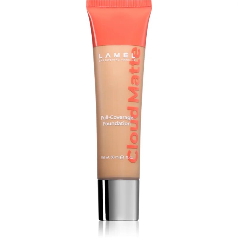 LAMEL Cloud Matte Full-Coverage Foundation polno prekrivni make-up za mat videz odtenek 07W Hazelnut 30 ml