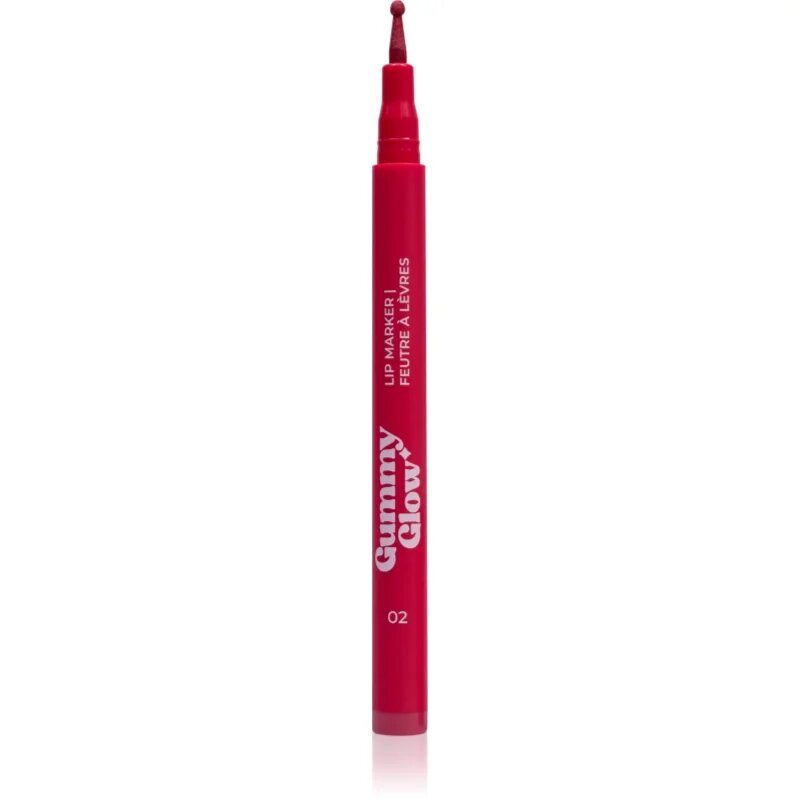 LAMEL Gummy Glow Lip Marker flomaster za ustnice za dolgoobstojen učinek odtenek 02 1.6 ml