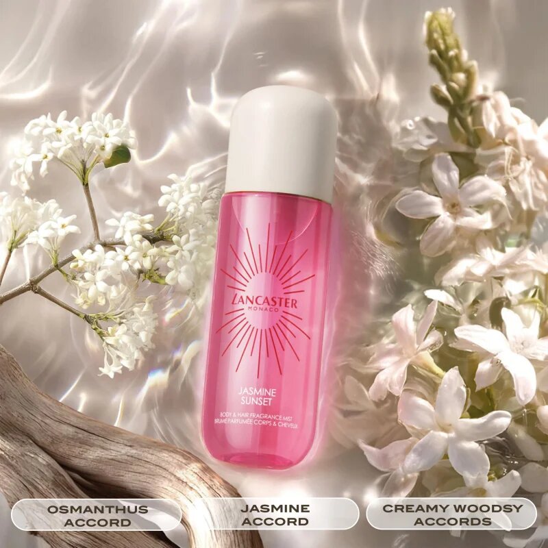 Lancaster Eau de Hair & Body Mist parfumska meglica za obraz telo in lase dišave Jasmine Sunset 236 ml