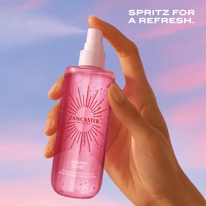 Lancaster Eau de Hair & Body Mist parfumska meglica za obraz telo in lase dišave Jasmine Sunset 236 ml