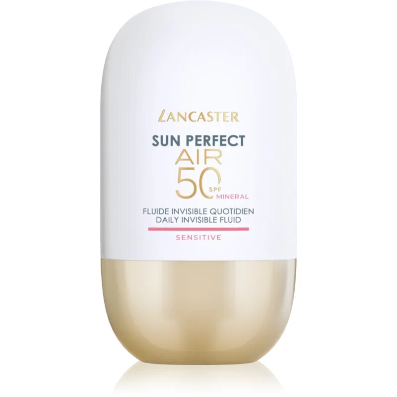 Lancaster Sun Perfect Air 50 Sensitive Mineral ultra lahki zaščitni fluid za občutljivo kožo nagnjeno k rdečici SPF 50 40 ml