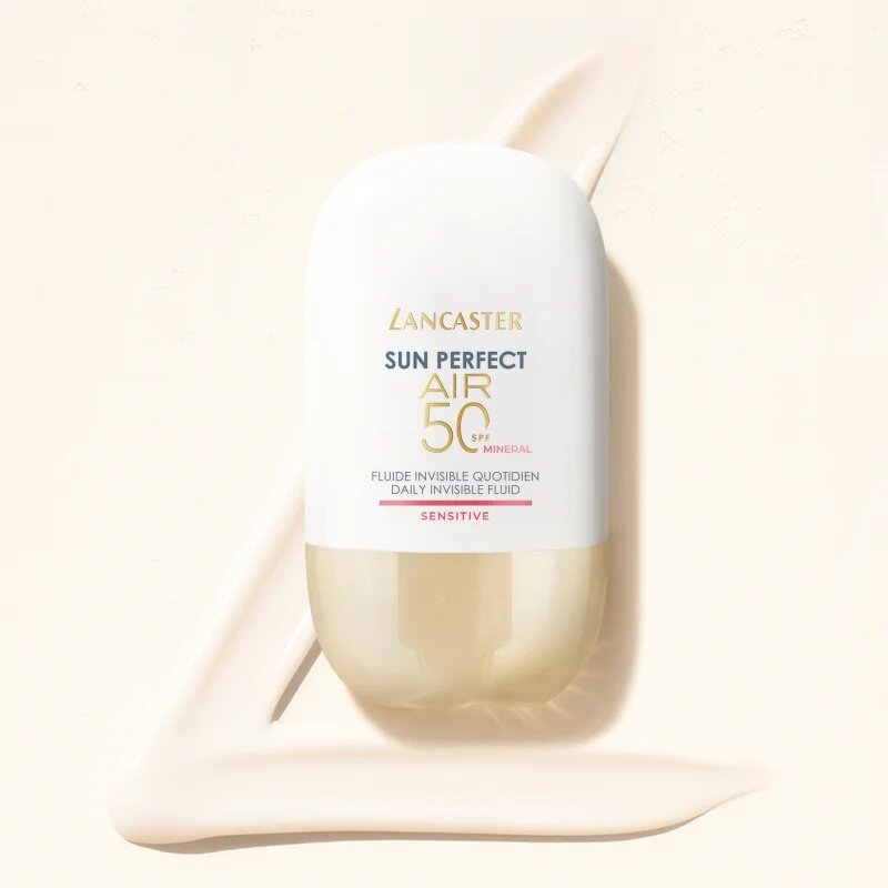 Lancaster Sun Perfect Air 50 Sensitive Mineral ultra lahki zaščitni fluid za občutljivo kožo nagnjeno k rdečici SPF 50 40 ml