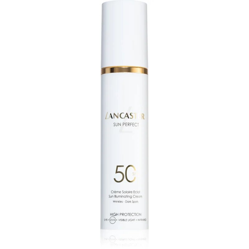 Lancaster Sun Perfect Sun Illuminating Cream SPF 50 posvetlitvena dnevna krema proti gubam in temnim madežem SPF 50 50 ml