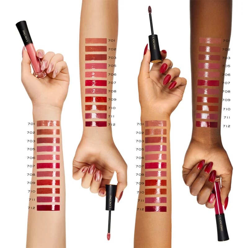Lancôme L'Absolu Rouge Glaze Tintation bleščeča vlažilna tekoča šminka 707 BERRY BERRY TEMPTING 4.5 ml