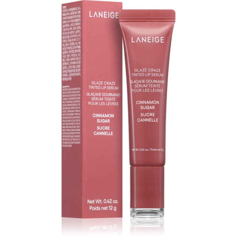 LANEIGE Glaze Craze Tinted Lip Serum tonirani balzam za ustnice odtenek Cinnamon Sugar 12 g