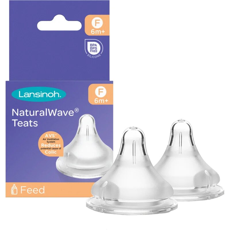 Lansinoh NaturalWave cucelj za stekleničko Fast 2 kos