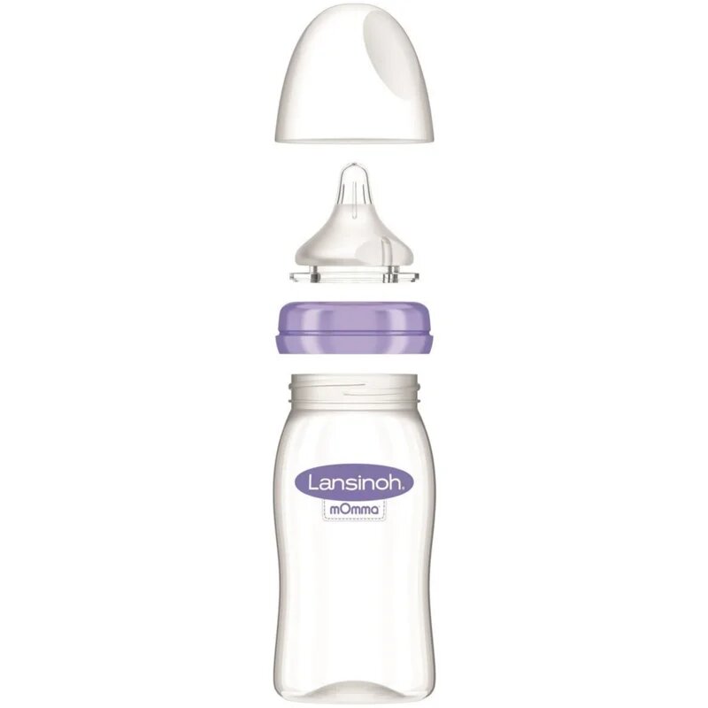 Lansinoh NaturalWave Glass steklenička za dojenčke Medium 1 kos
