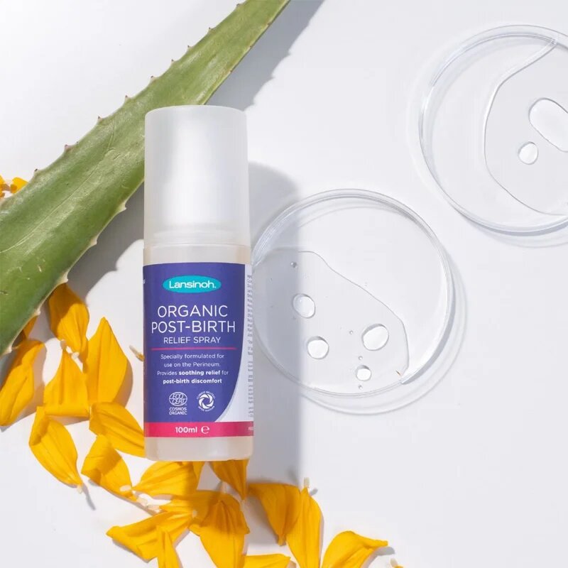 Lansinoh Organic Post-Birth pomirjevalno pršilo za mamice 100 ml