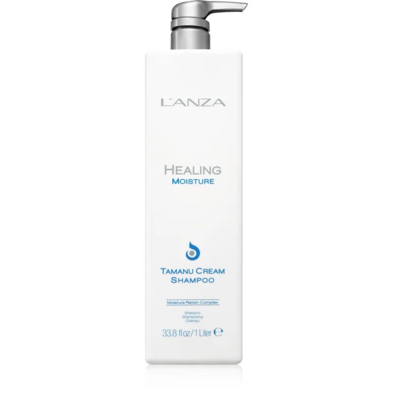 L'anza Healing Moisture Tamanu Cream vlažilni šampon za vsakodnevno uporabo 950 ml