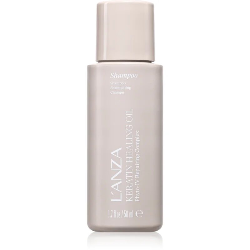 L'anza Keratin Healing Oil Lustrous Shampoo revitalizacijski šampon za poškodovane lase 50 ml