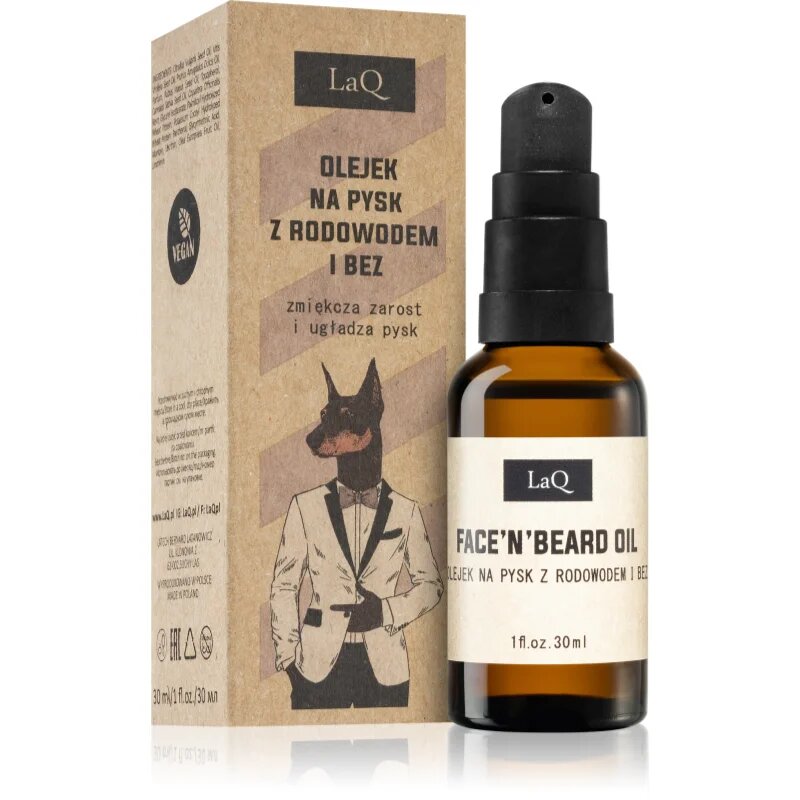 LaQ Doberman negovalno olje za obraz in brado 30 ml