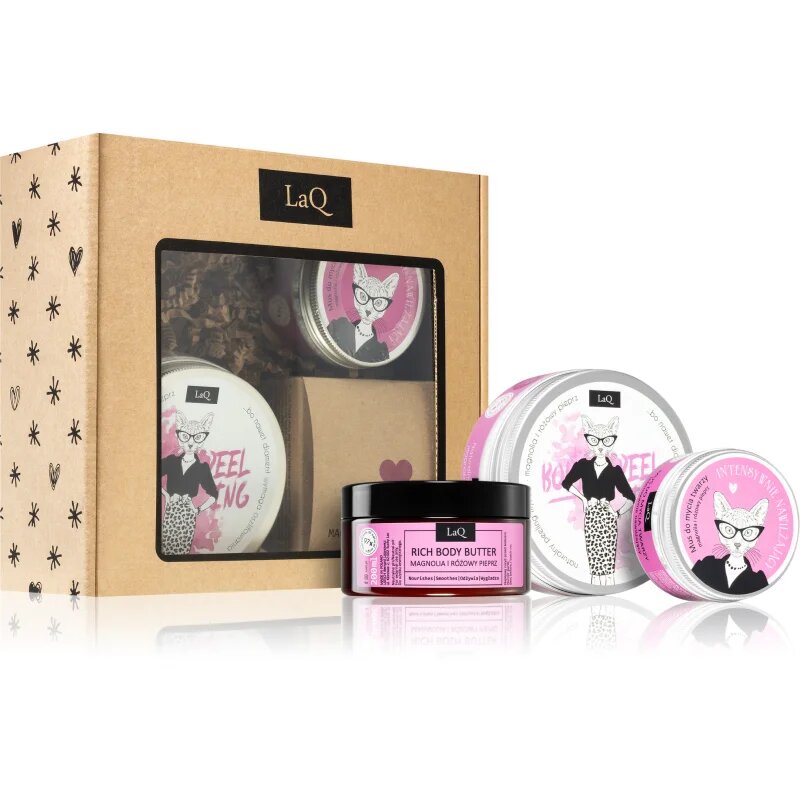 LaQ Kitten Magnolia darilni set za odličen videz 3 kos
