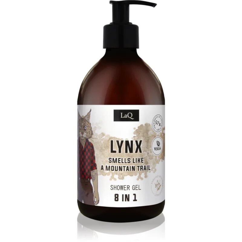 LaQ Lynx From Mountain svež gel za prhanje 8 v 1 500 ml