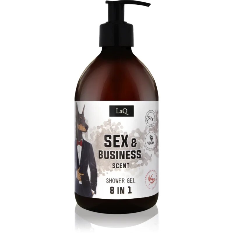 LaQ Sex & Bussiness svež gel za prhanje 8 v 1 500 ml