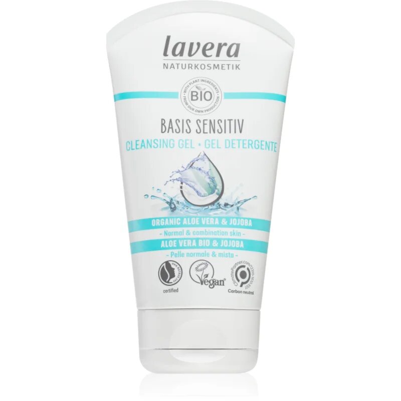 Lavera Basis Sensitiv nežni čistilni gel za normalno do mešano kožo 125 ml