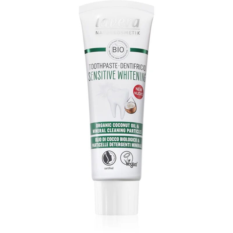 Lavera Sensitive Whitening zobna pasta za beljenje zob 75 ml