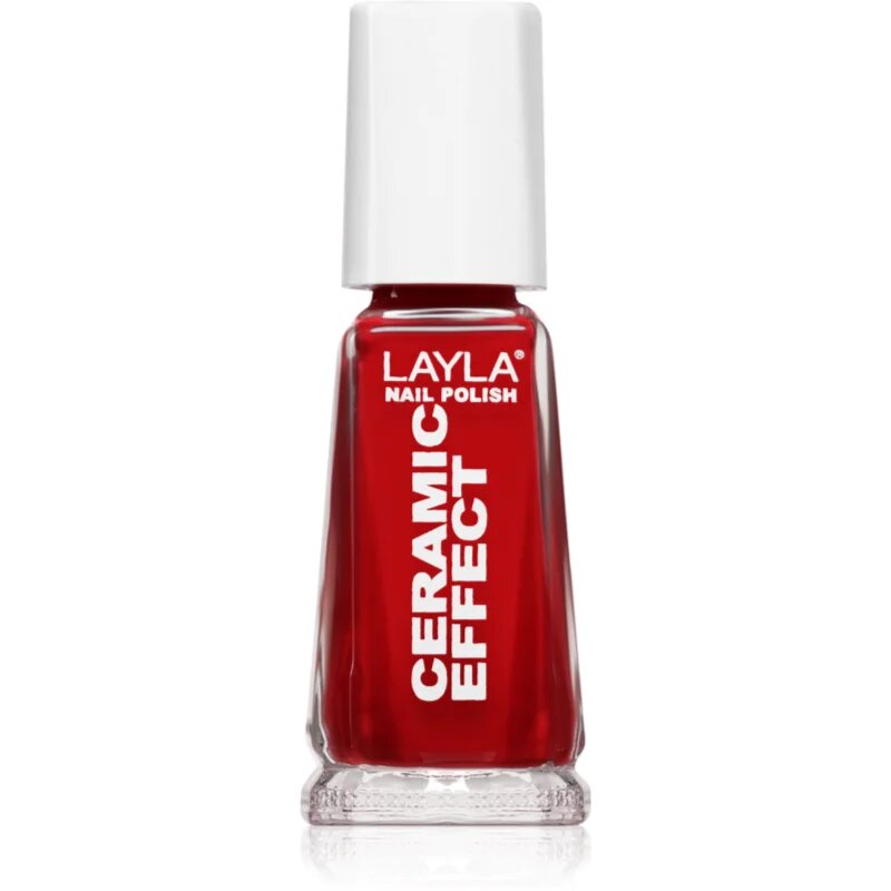 Layla Cosmetics Ceramic Effect lak za nohte odtenek N.6 Milan Red 10 ml