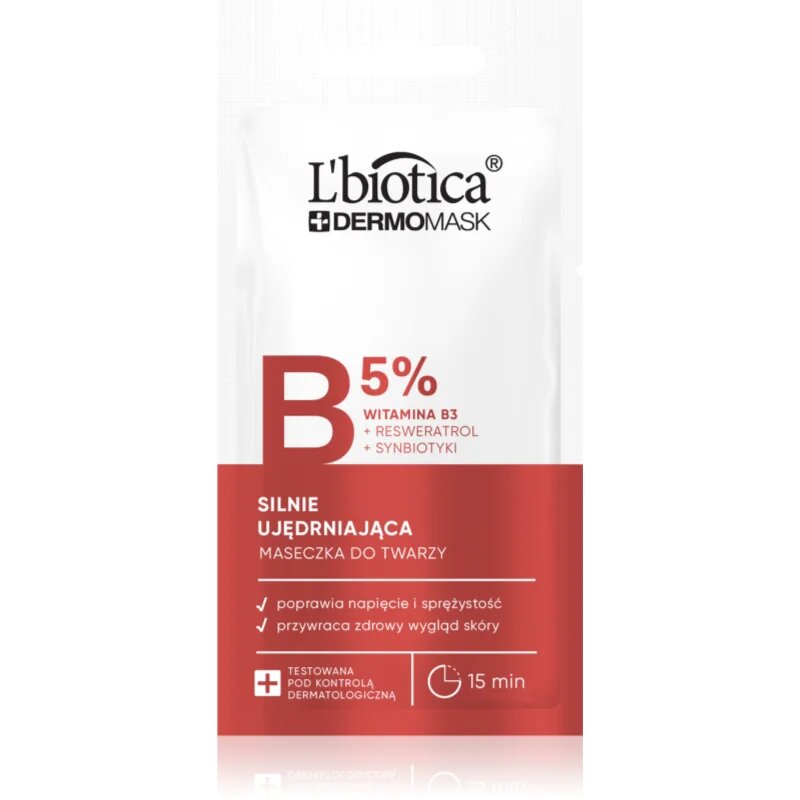 L’biotica DermoMask B 5% učvrstitvena maska za obraz 8 ml