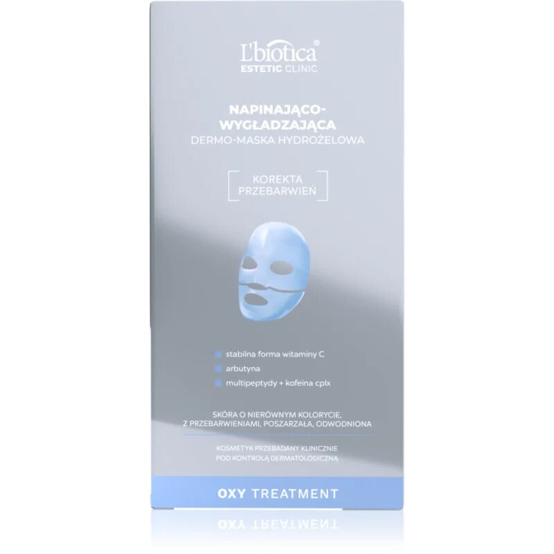 L’biotica Estetic Clinic Oxy Treatment intenzivna hidrogelna maska za učvrstitev obraza 1 kos