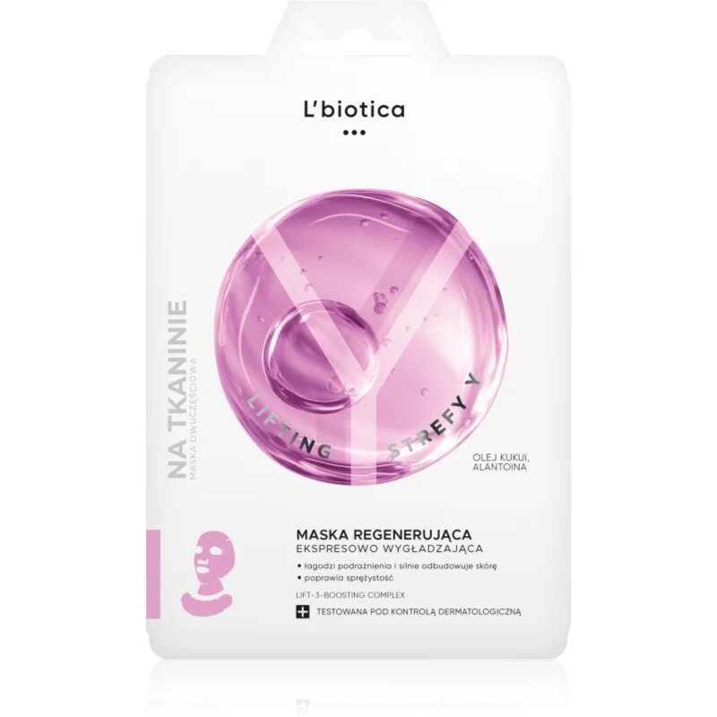 L’biotica Lifting Y Zone intenzivna regeneracijska maska z gladilnim učinkom 1 kos