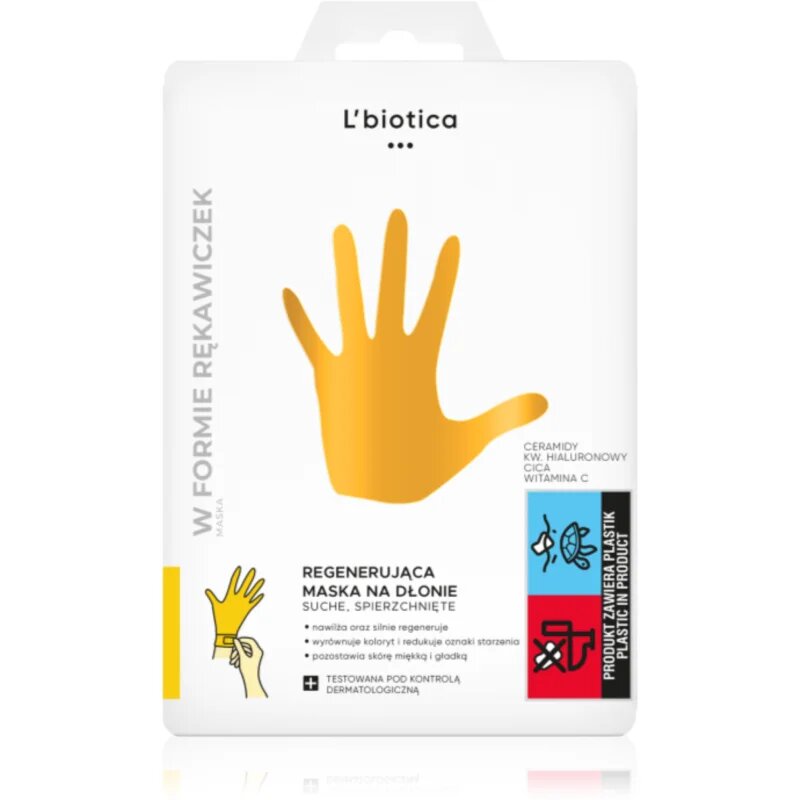 L’biotica Regenerating Hand Mask regeneracijska maska za roke v obliki rokavic 1 par