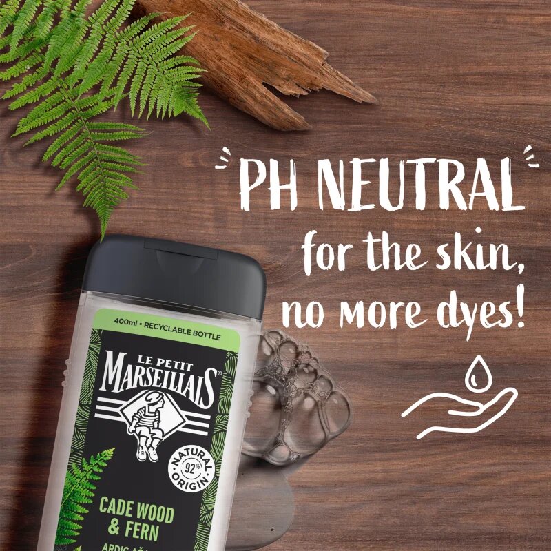 Le Petit Marseillais Cade Wood & Fern gel za prhanje 4 v 1 za moške 400 ml
