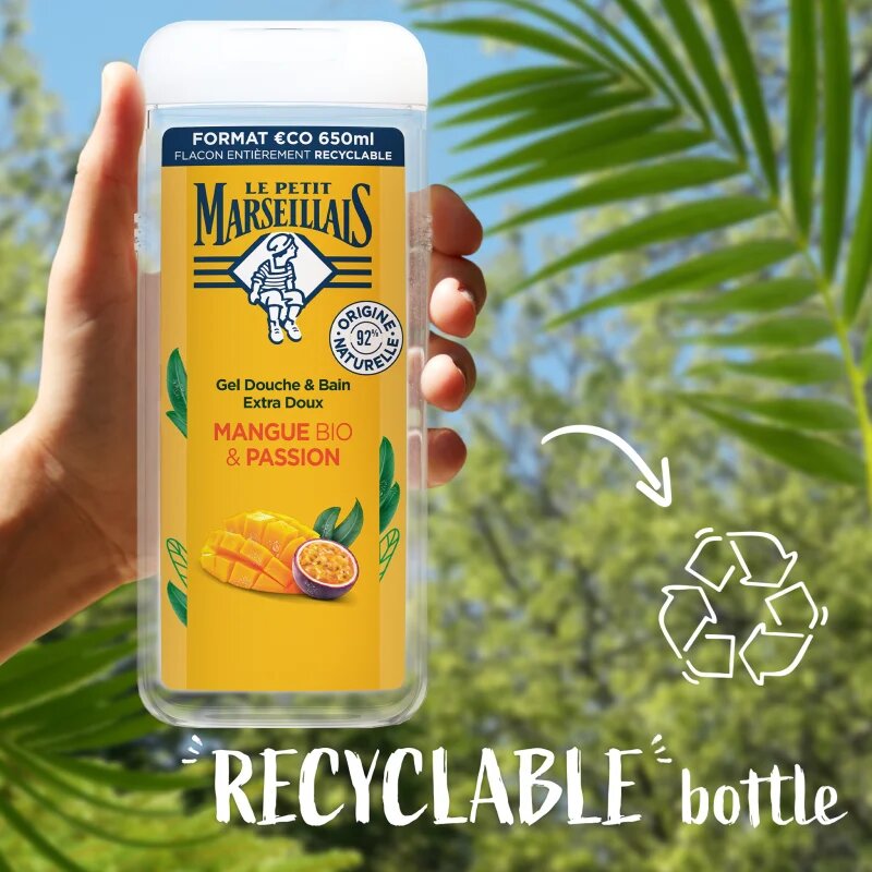 Le Petit Marseillais Mango BIO & Passion Fruit nežni gel za prhanje 650 ml