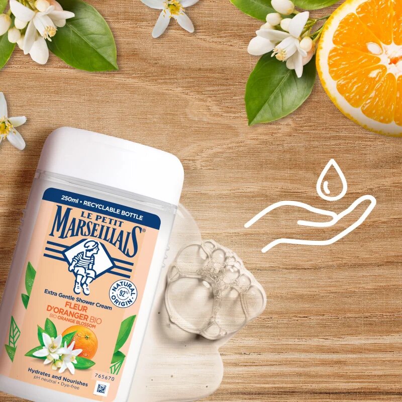 Le Petit Marseillais Organic Orange Blossom kremasti gel za prhanje 250 ml