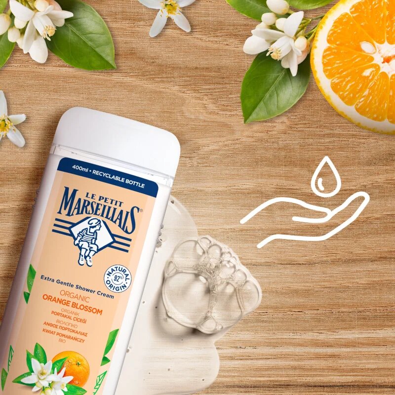 Le Petit Marseillais Organic Orange Blossom kremasti gel za prhanje 400 ml