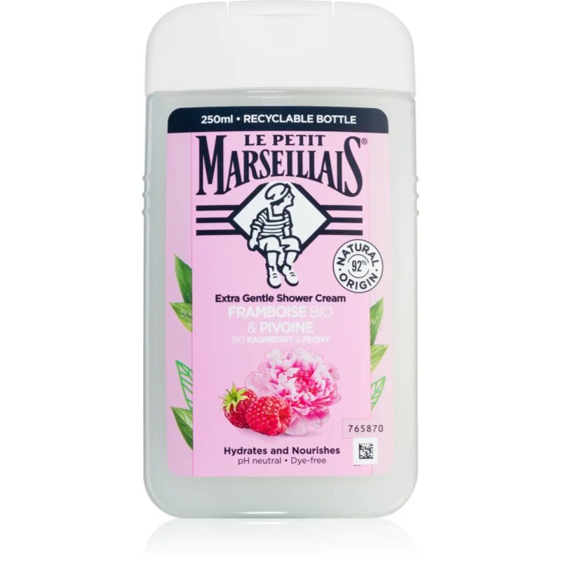 Le Petit Marseillais Raspberry BIO & Peony kremasti gel za prhanje 250 ml