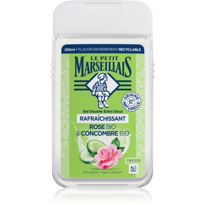 Le Petit Marseillais Rose BIO & Cucumber BIO nežni gel za prhanje 250 ml