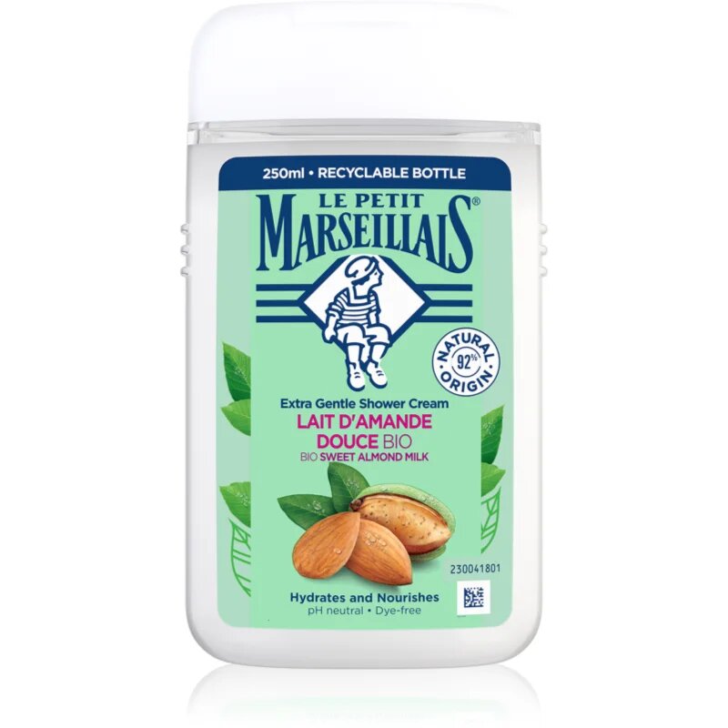 Le Petit Marseillais Sweet Almond Milk BIO kremasti gel za prhanje 250 ml