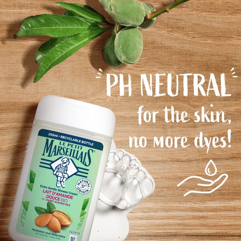 Le Petit Marseillais Sweet Almond Milk BIO kremasti gel za prhanje 250 ml