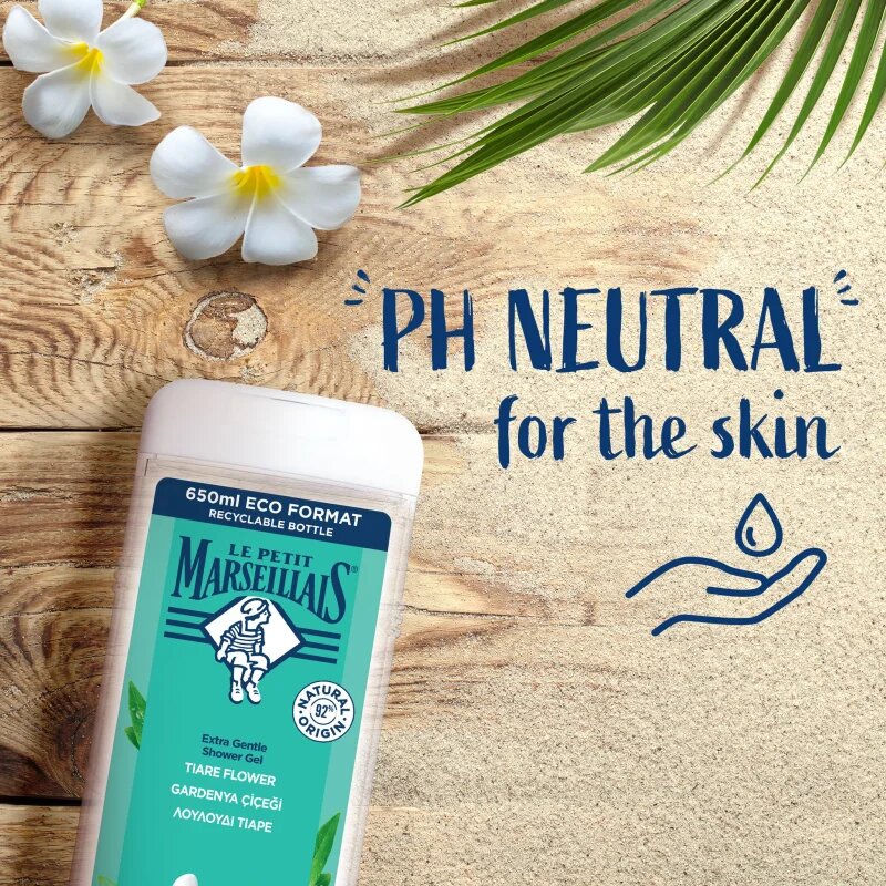 Le Petit Marseillais Tiaré Flower nežni gel za prhanje 650 ml