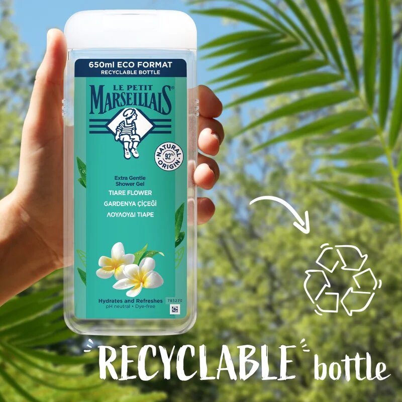 Le Petit Marseillais Tiaré Flower nežni gel za prhanje 650 ml