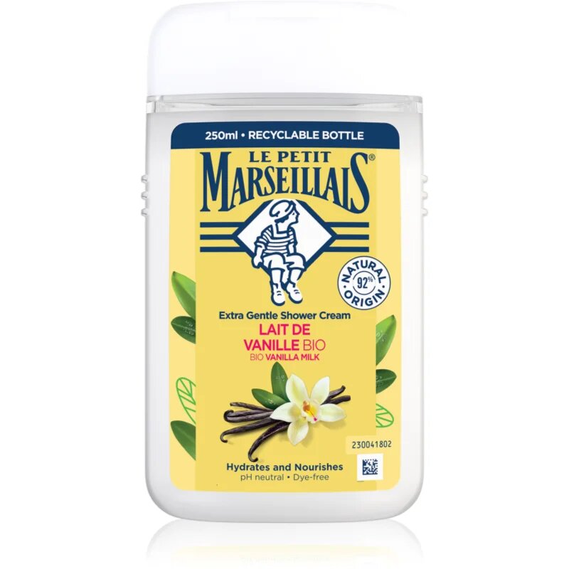 Le Petit Marseillais Vanilla Milk BIO kremasti gel za prhanje 250 ml