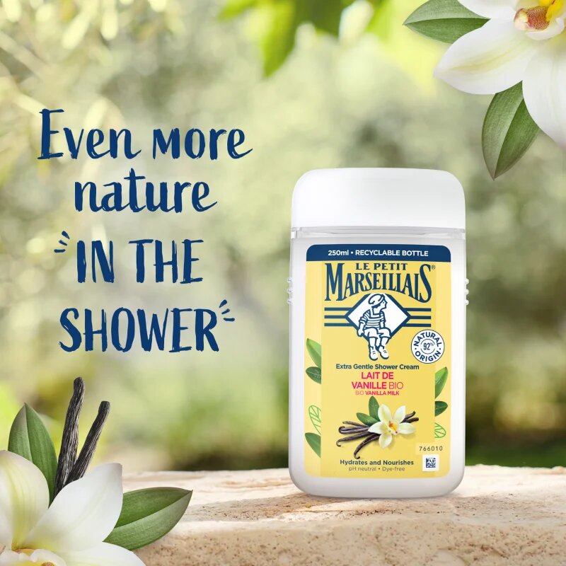 Le Petit Marseillais Vanilla Milk BIO kremasti gel za prhanje 250 ml