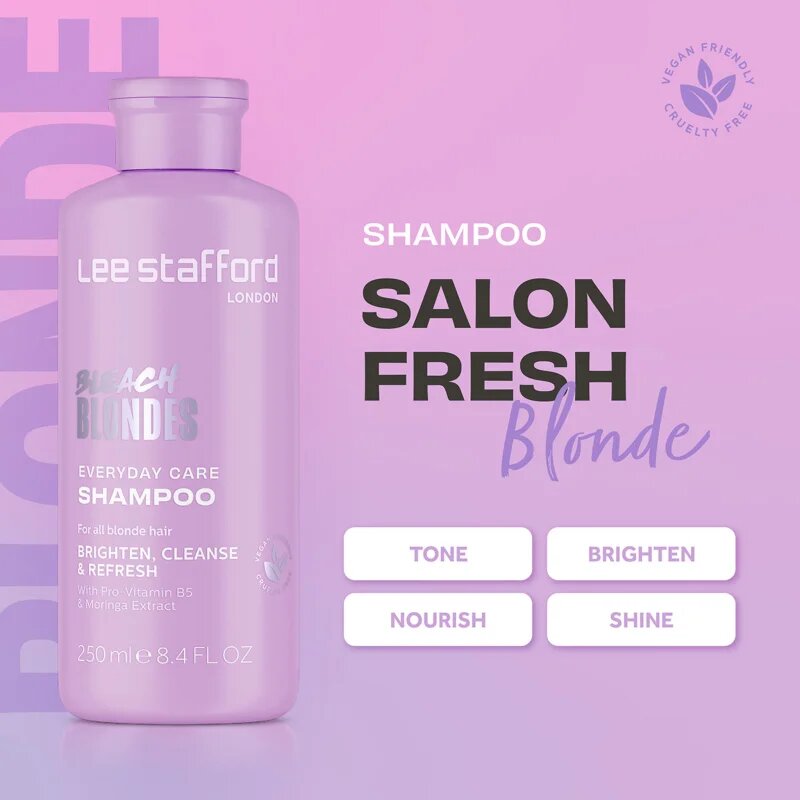 Lee Stafford Bleach Blondes Everyday Care šampon za blond lase 250 ml