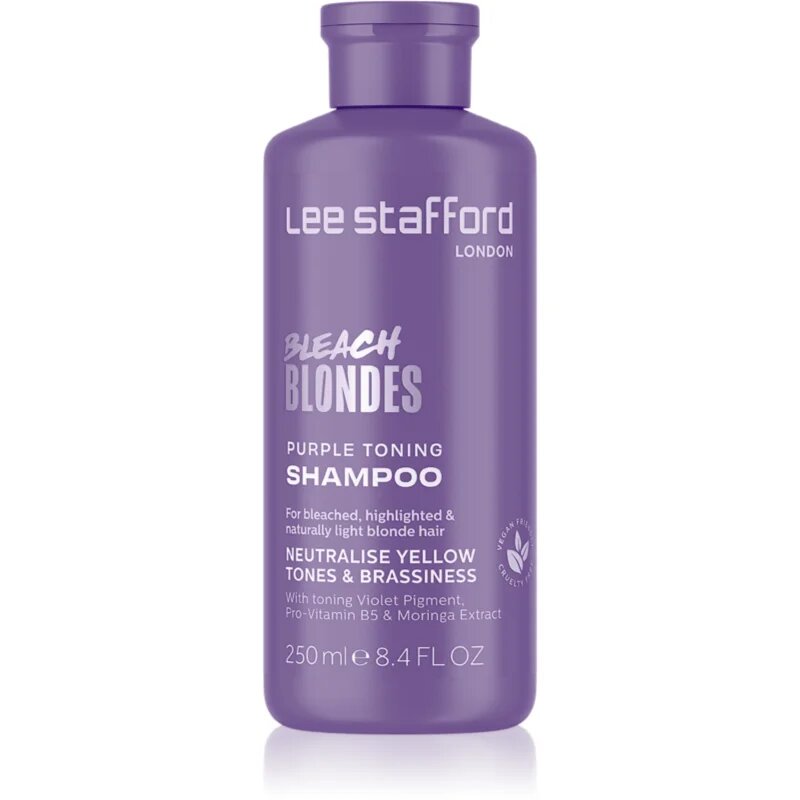 Lee Stafford Bleach Blondes Toning Shampoo šampon za blond lase za nevtralizacijo rumenih odtenkov 250 ml