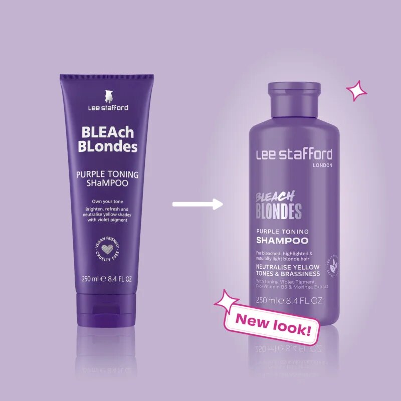 Lee Stafford Bleach Blondes Toning Shampoo šampon za blond lase za nevtralizacijo rumenih odtenkov 250 ml